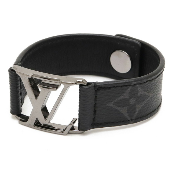 LOUIS VUITTON Monogram Eclipse Bracelet Hockenheim Black #19 M6295E M8151E - Picture 1 of 7